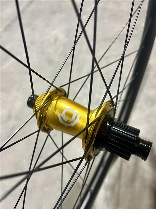 Industry Nine Hydra 29" 28h Center Lock Wheelset Gold Hub 15x110 12x148 MS